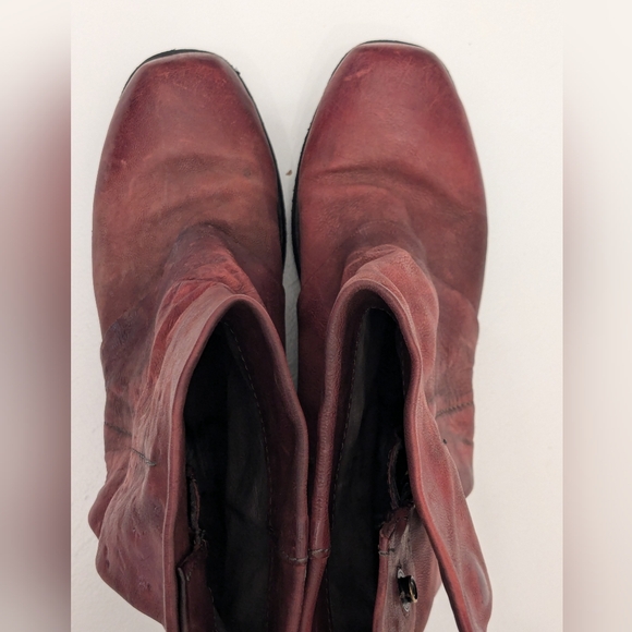 A.S.98 Red Ankle Boots - Picture 8 of 10